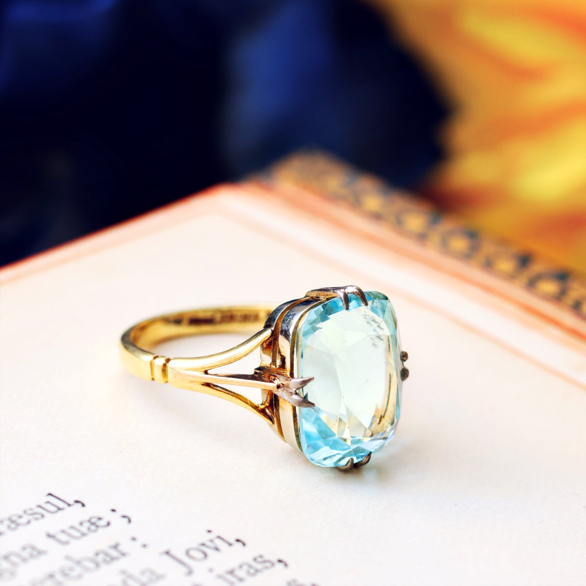 Awesome 5.93ct Natural Aquamarine Dress Ring