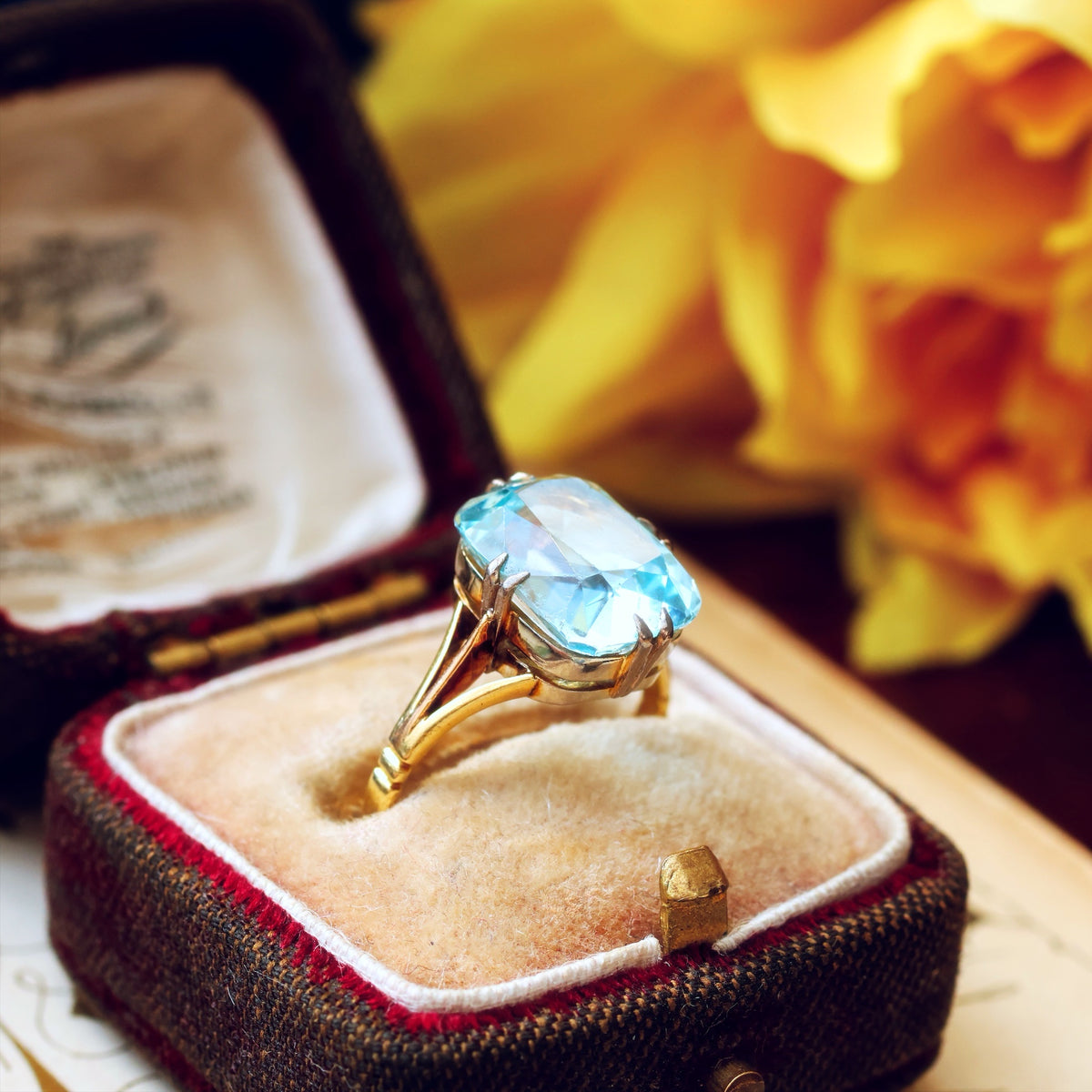 Awesome 5.93ct Natural Aquamarine Dress Ring