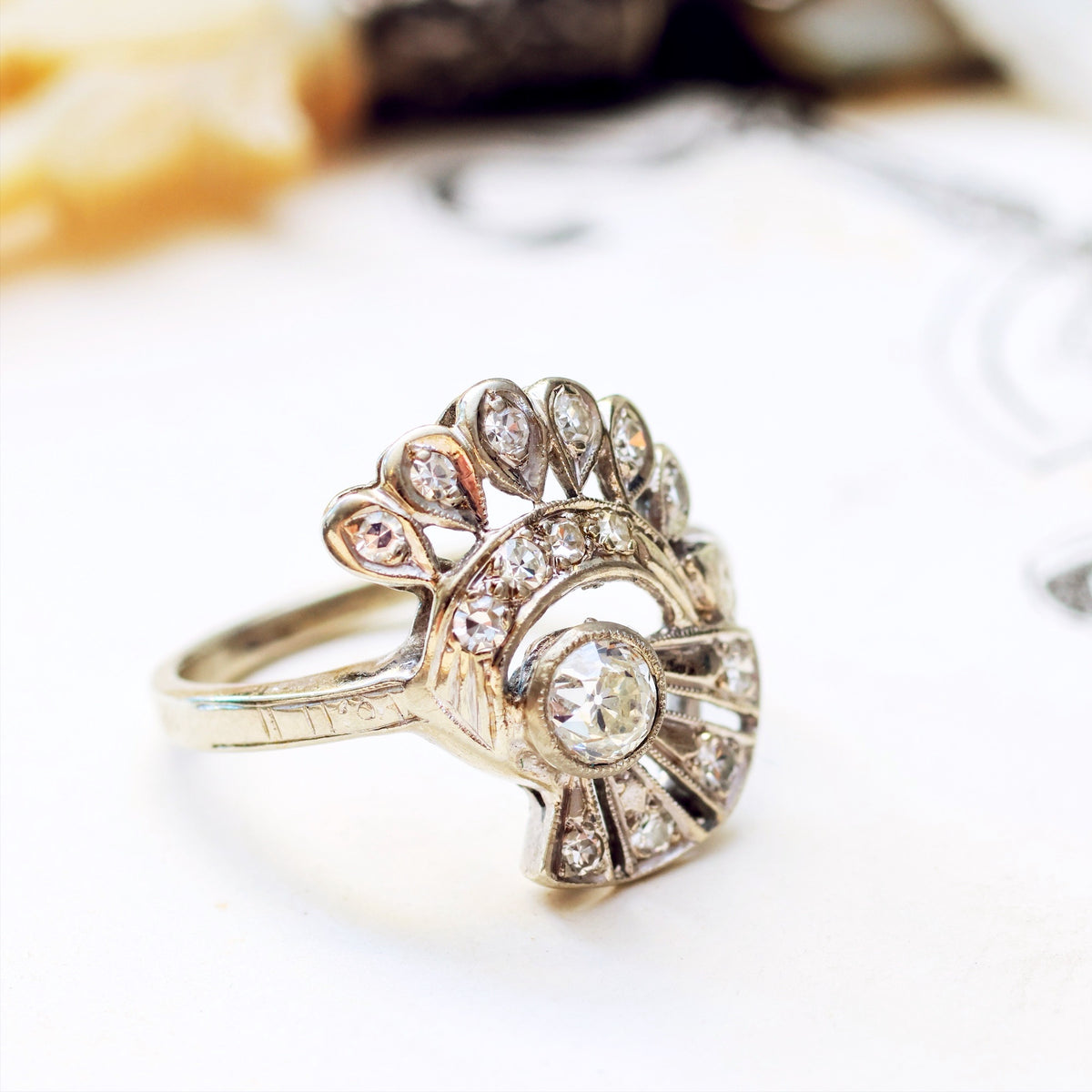 Extravagant Vintage Diamond Cocktail Ring