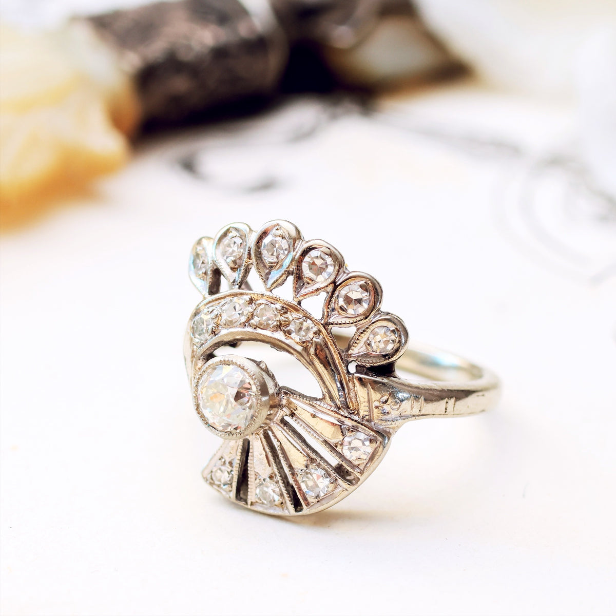 Extravagant Vintage Diamond Cocktail Ring