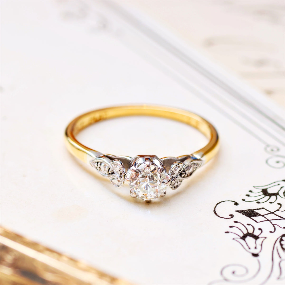 Beautifully Unique Vintage Diamond Engagement Ring