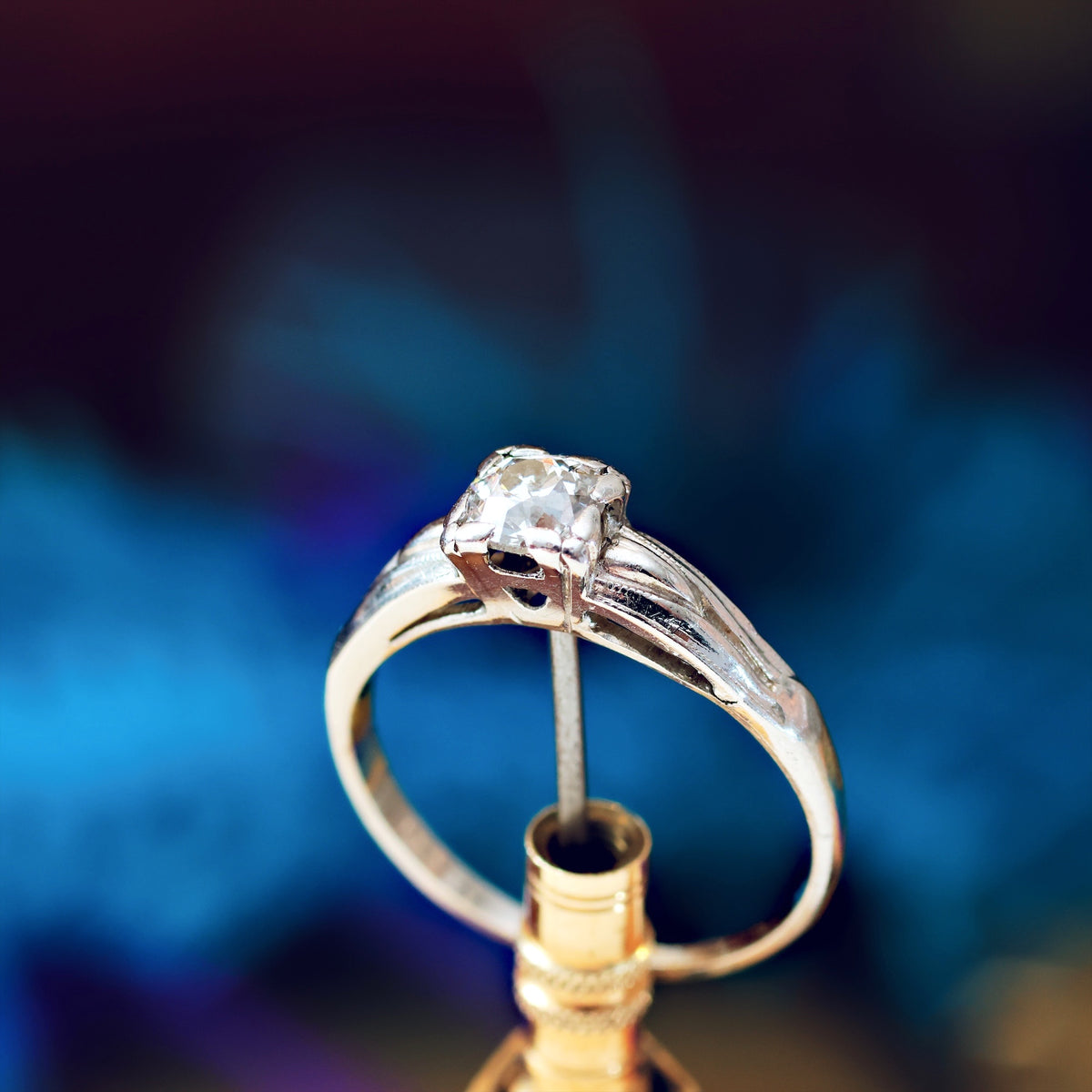 Sweet Vintage 1940's Platinum Diamond Engagement Ring