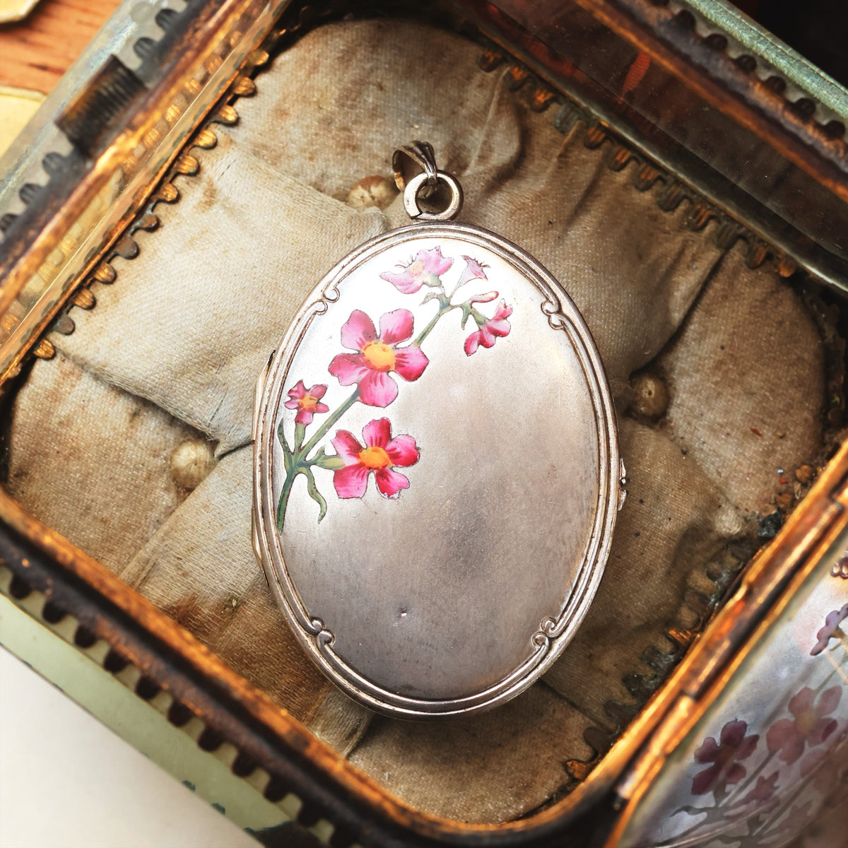 Antique 1920's Enamelled Locket