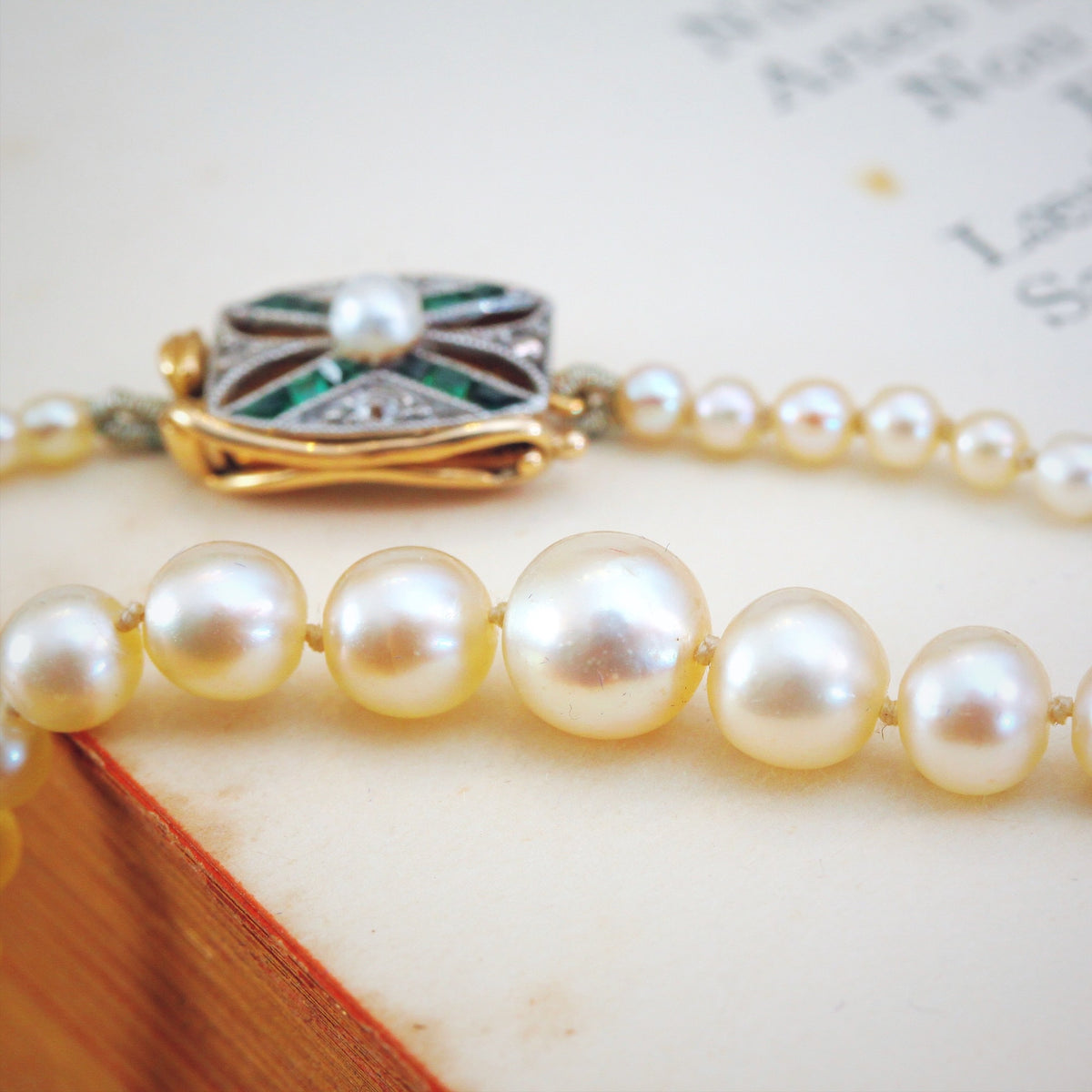 Certificated Antique Natural Saltwater Pearl Necklace