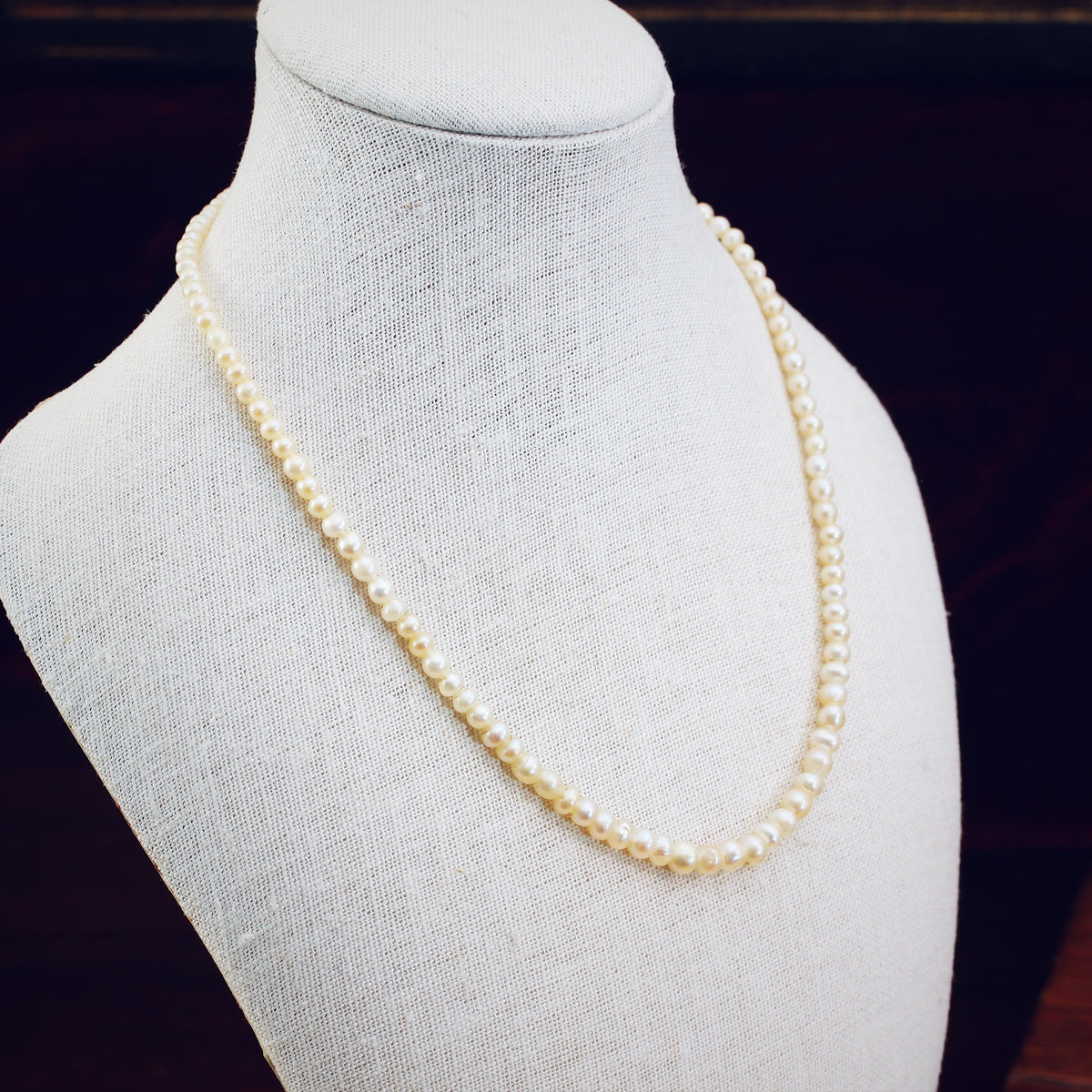 Certificated Antique Baroque Natural Saltwater Pearl Necklace