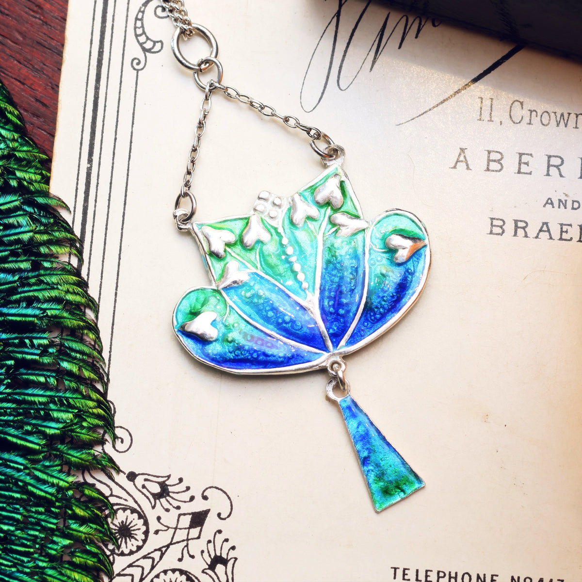 Art Nouveau Enamelled Silver Pendant