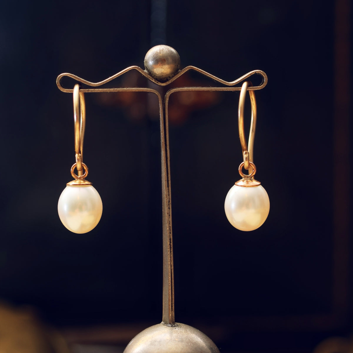 Lustrous Freshwater Pearl Earrings