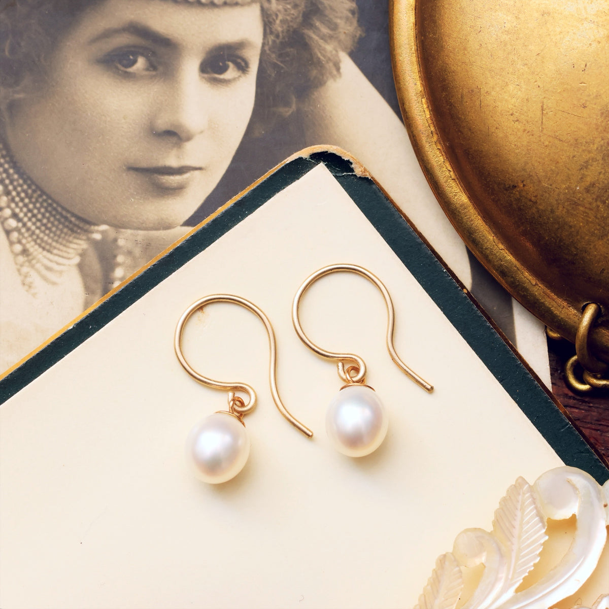 Lustrous Freshwater Pearl Earrings