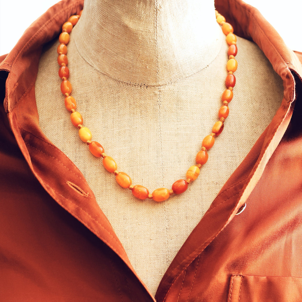 Antique 1920's Amber Necklace