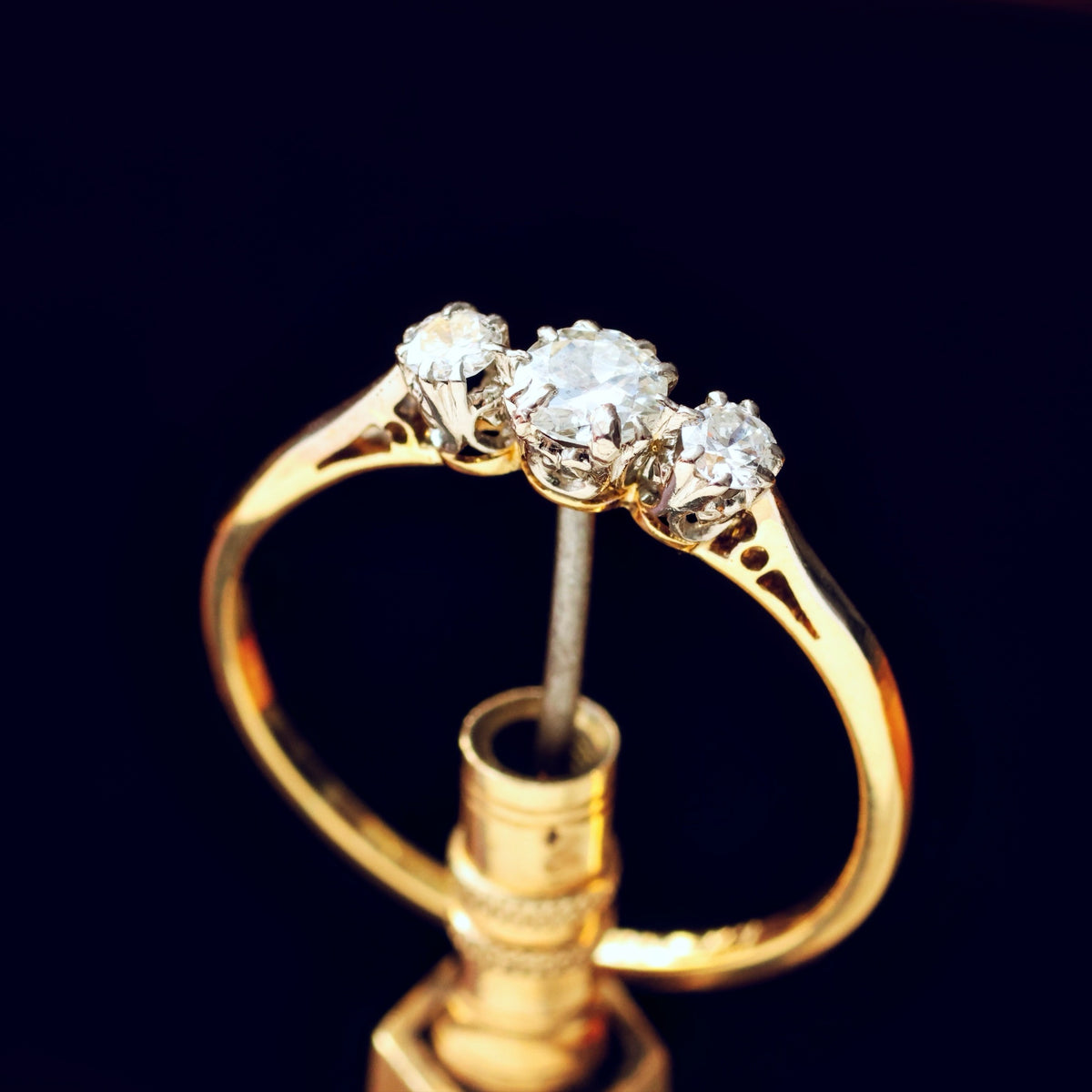 Vintage 1920's Trilogy Diamond Engagement Ring