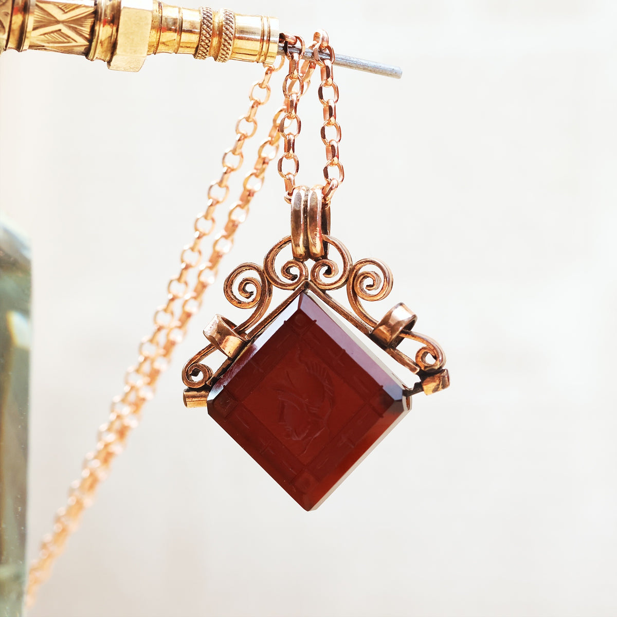 Antique Centurion Tassie Style Swivel Pendant