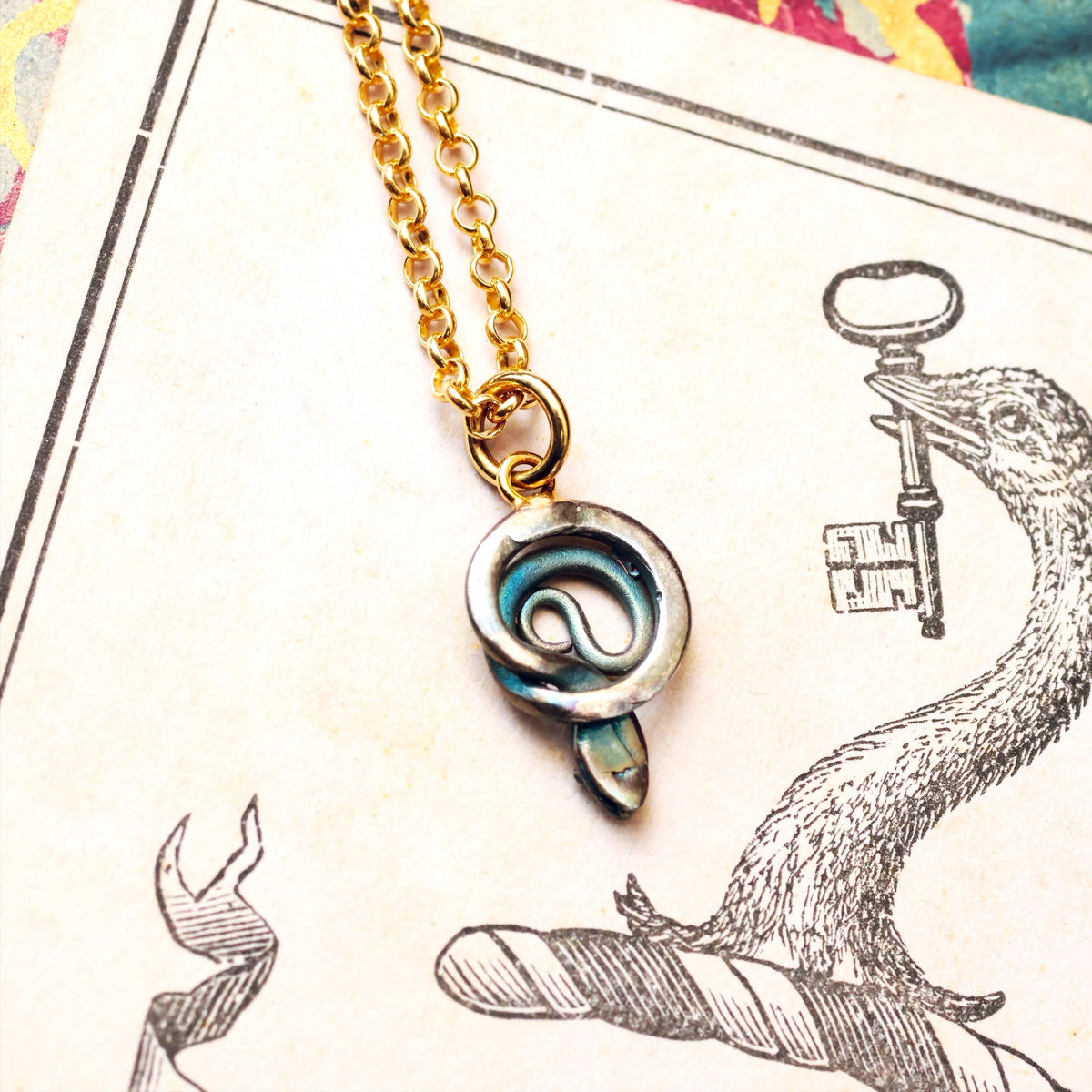 Charming Silver Snake Pendant