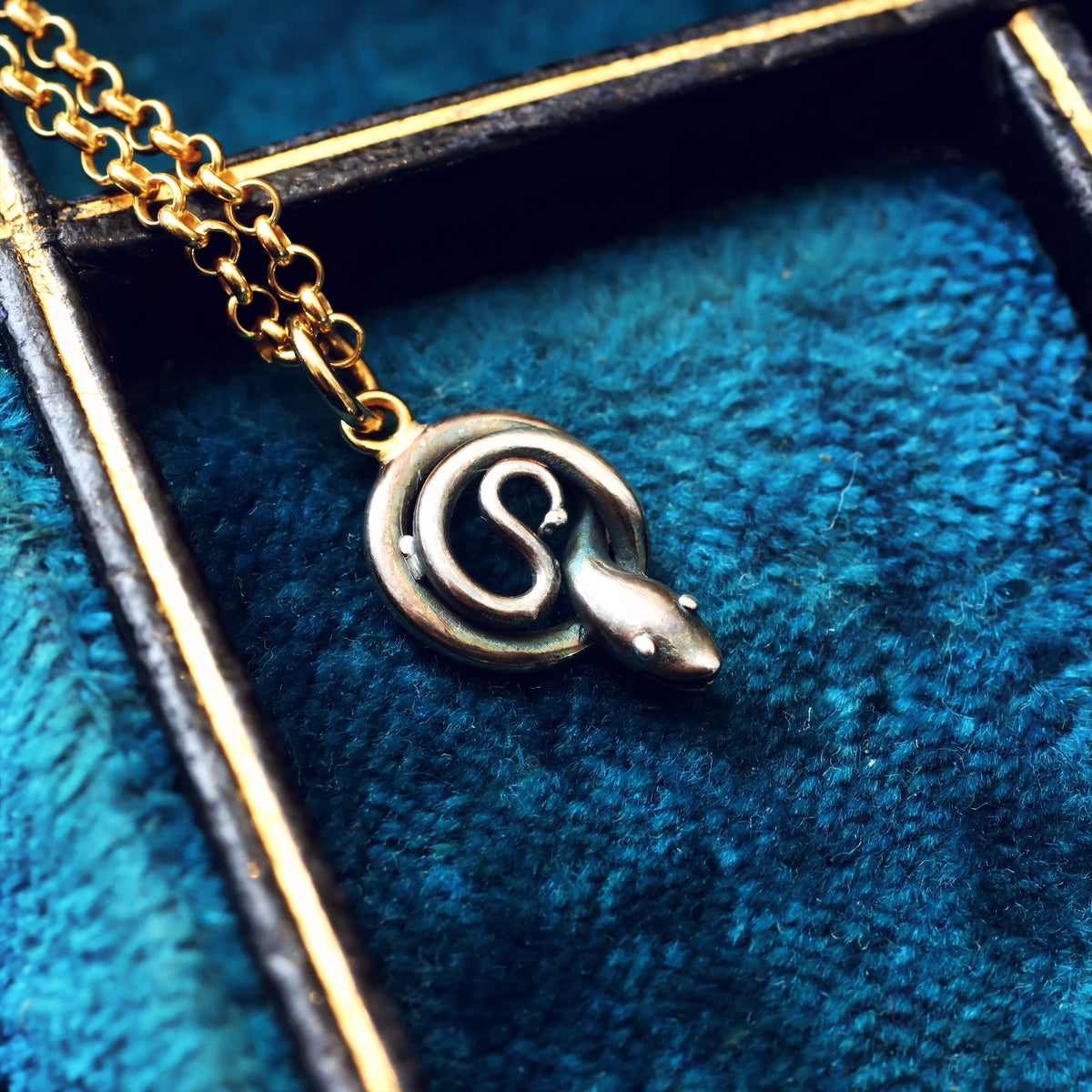 Charming Silver Snake Pendant