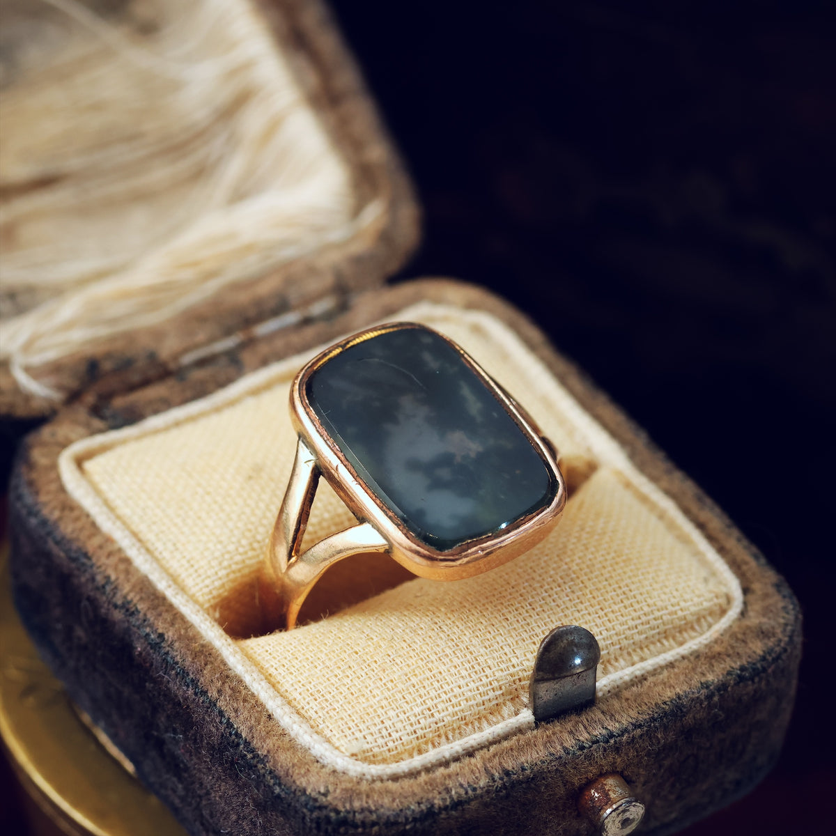 Antique Georgian Moss Agate Specimen Ring