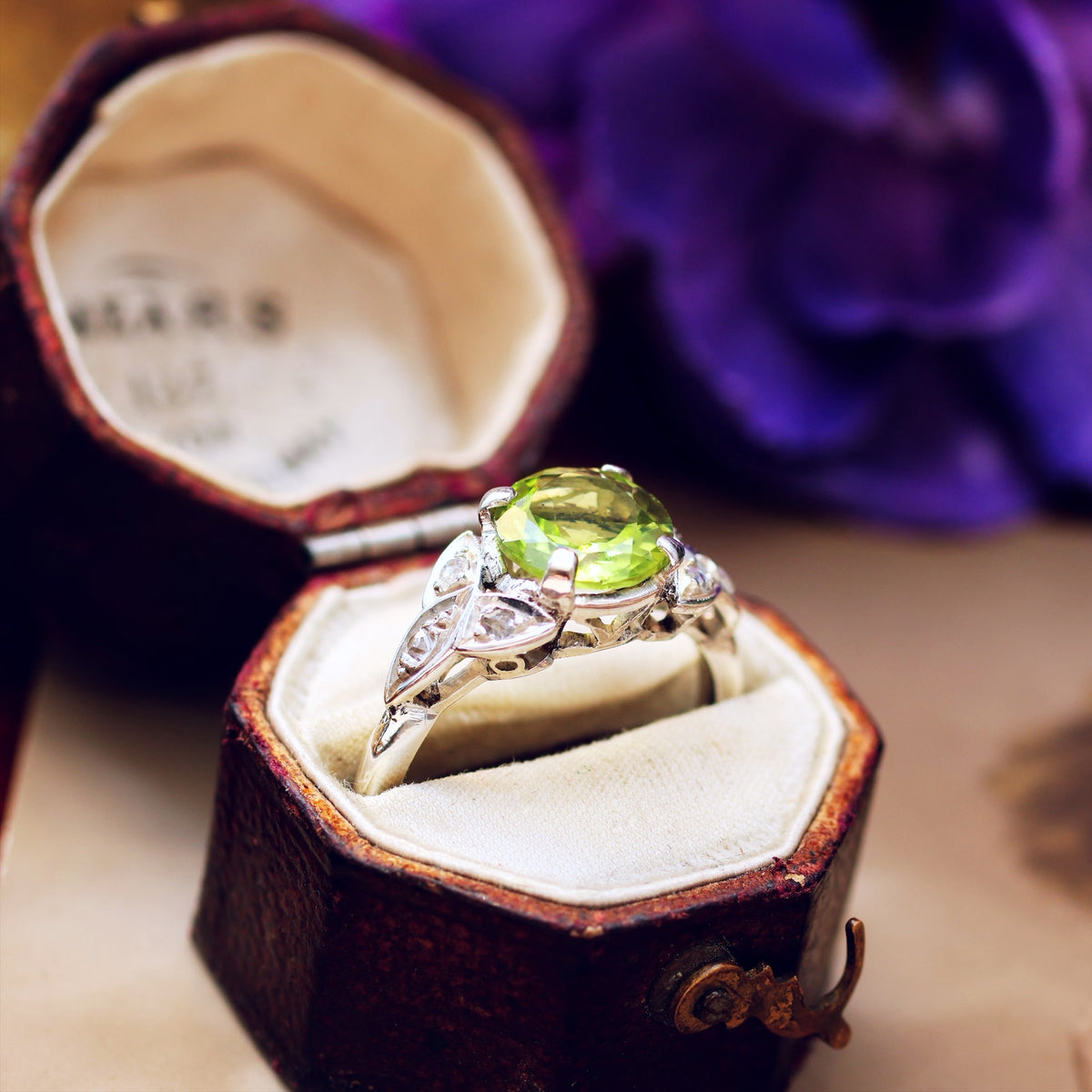 Vintage Peridot & Rose Cut Diamond Ring