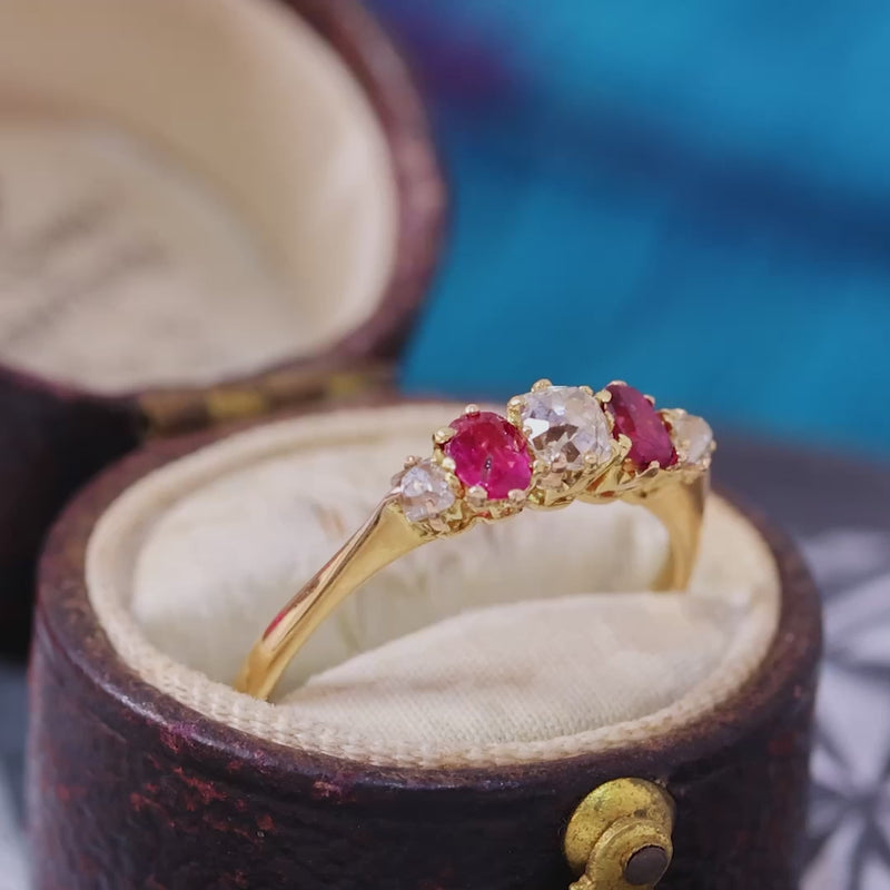 Vintage Ruby & Diamond Ring