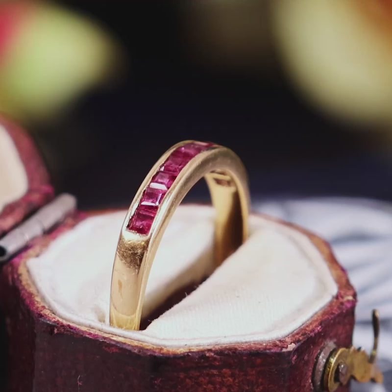 Vintage Channel Set Ruby Ring