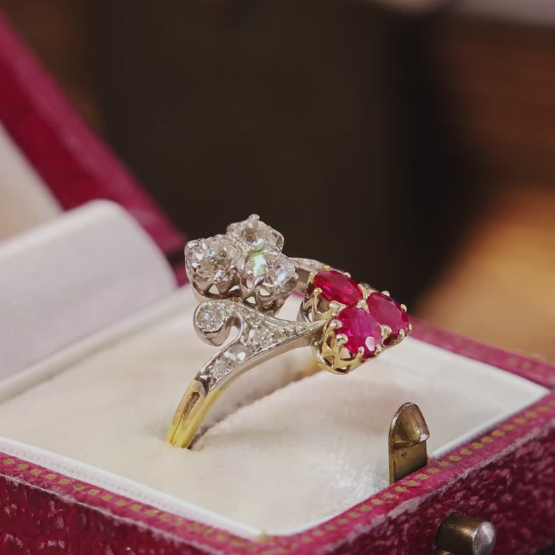 Magnificent Vintage Ruby & Diamond Ring