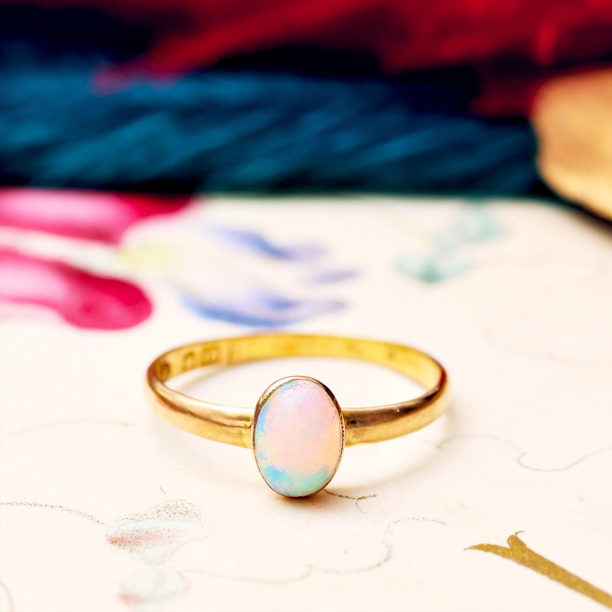 Antique Crystal Opal Ring