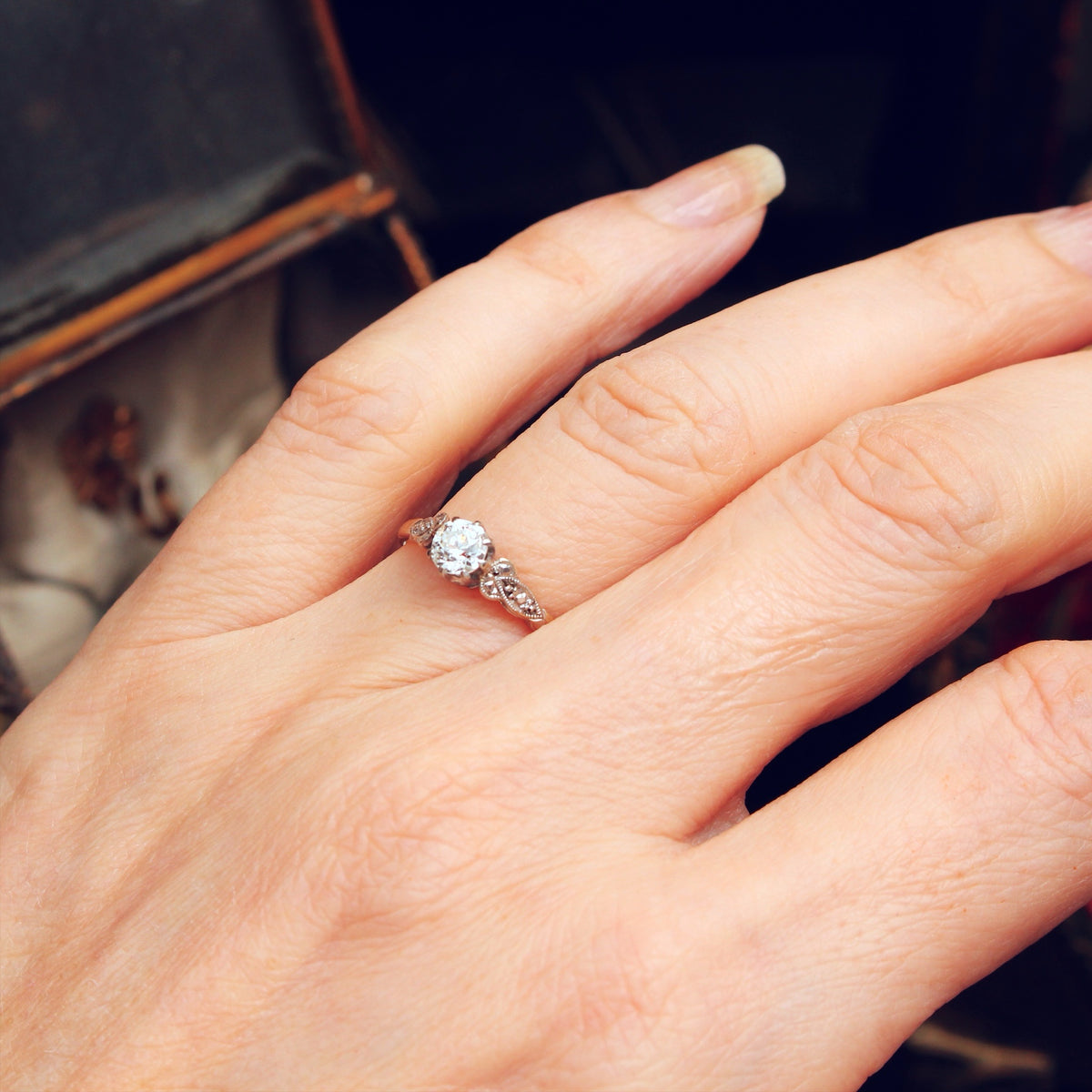 Beautifully Unique Vintage Diamond Engagement Ring