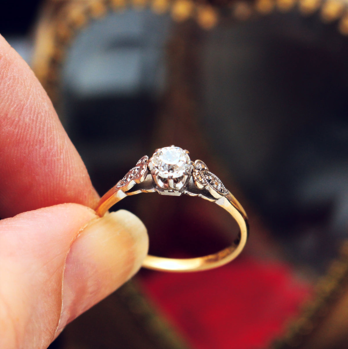 Beautifully Unique Vintage Diamond Engagement Ring