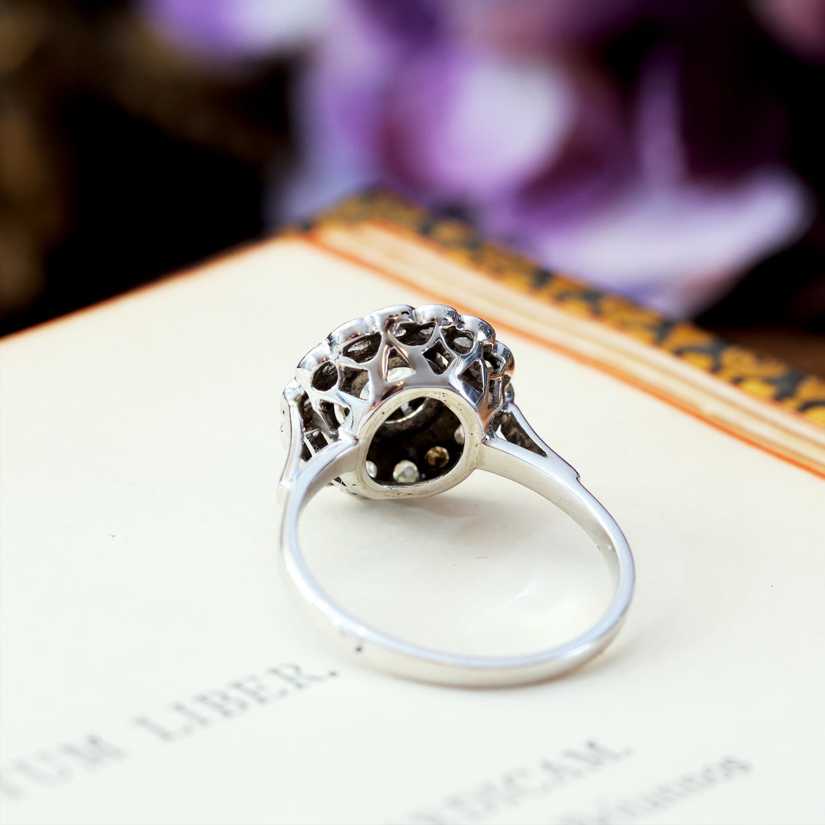 Vintage Romance! Rosette Diamond Cluster Ring