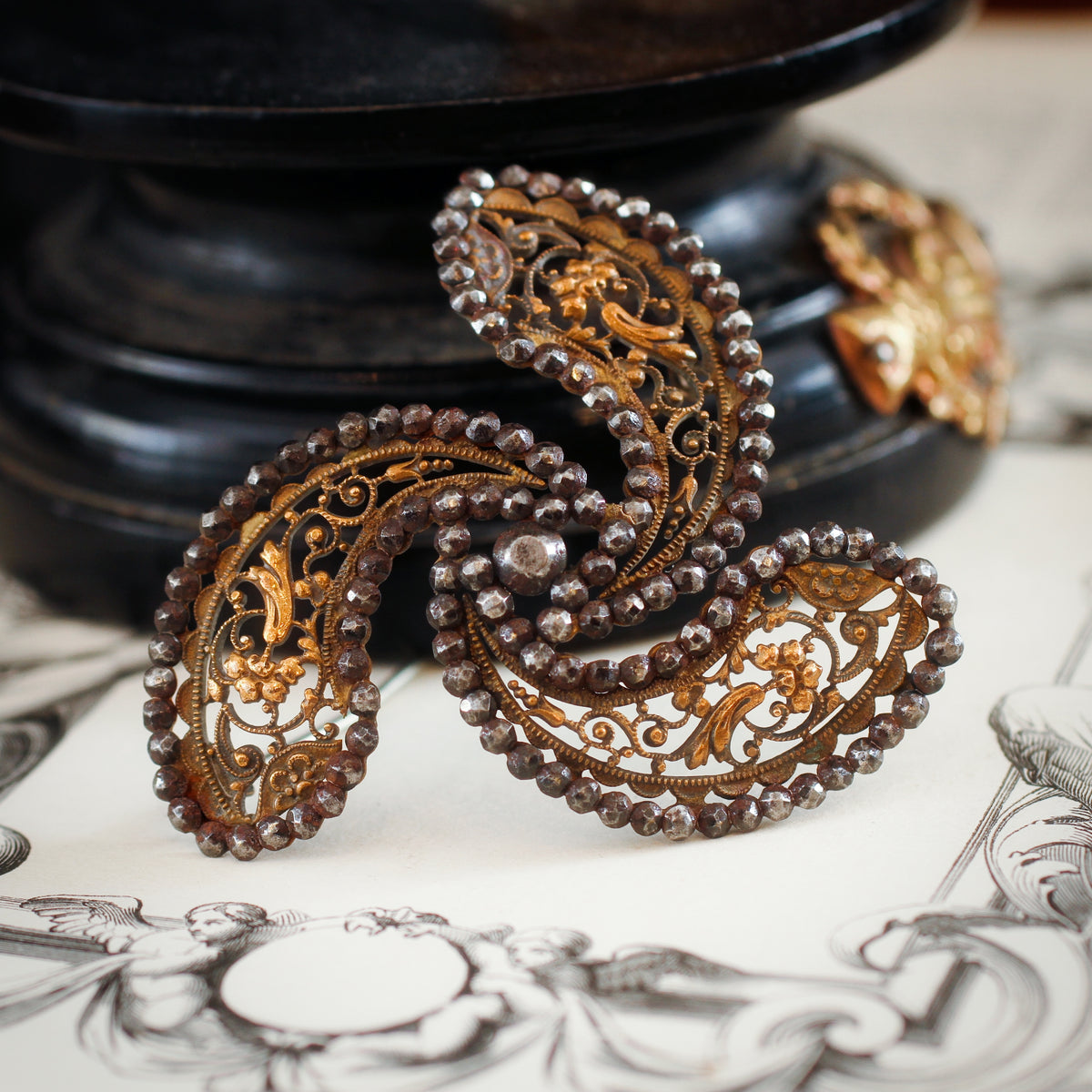 An Antique Early Victorian Cut Steel Brooch