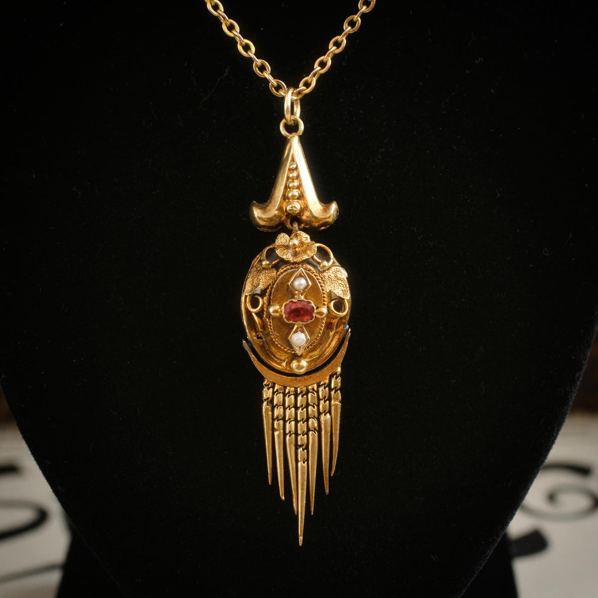 Circa 1860's Victorian Etruscan Revival Pendant