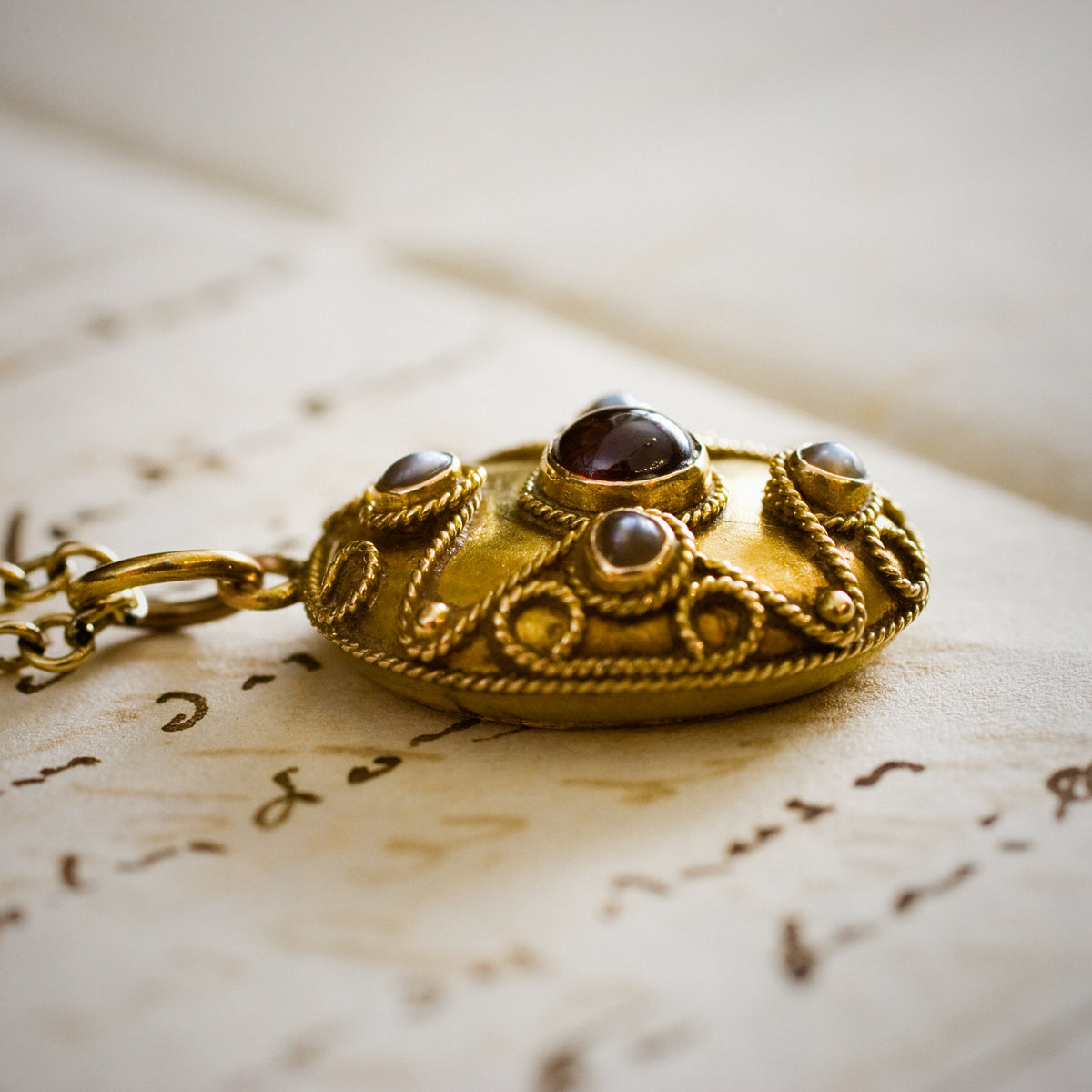 Heirloom Victorian Antique Etruscan Revival Locket