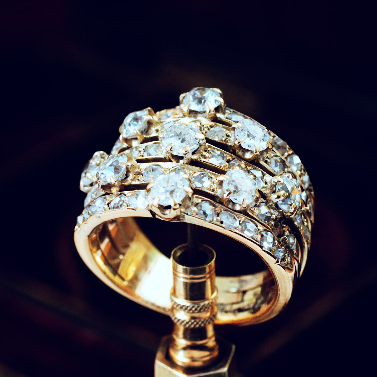 Breathtaking Antique Diamond Harem Ring