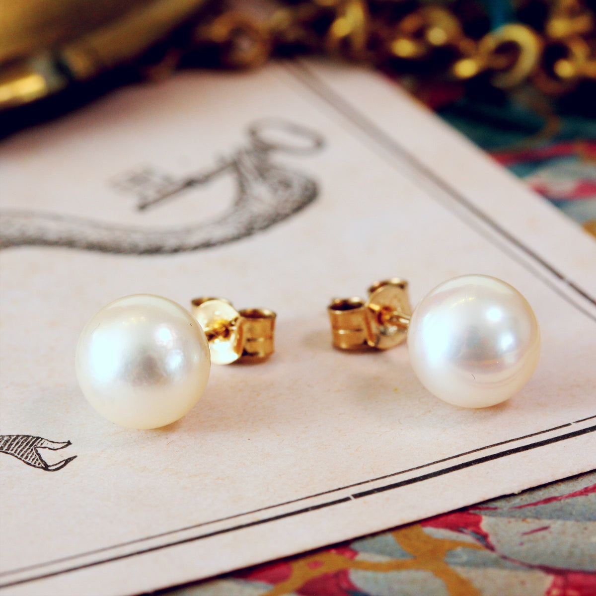 Cultured Pearl Earring Studs