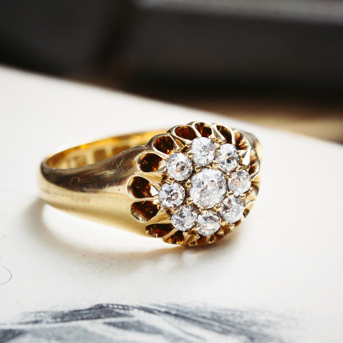 Date 1902 Diamond Cluster Ring