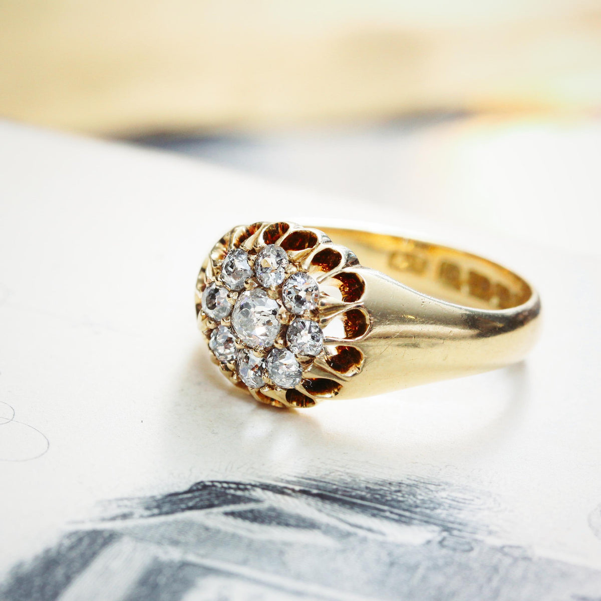 Date 1902 Diamond Cluster Ring