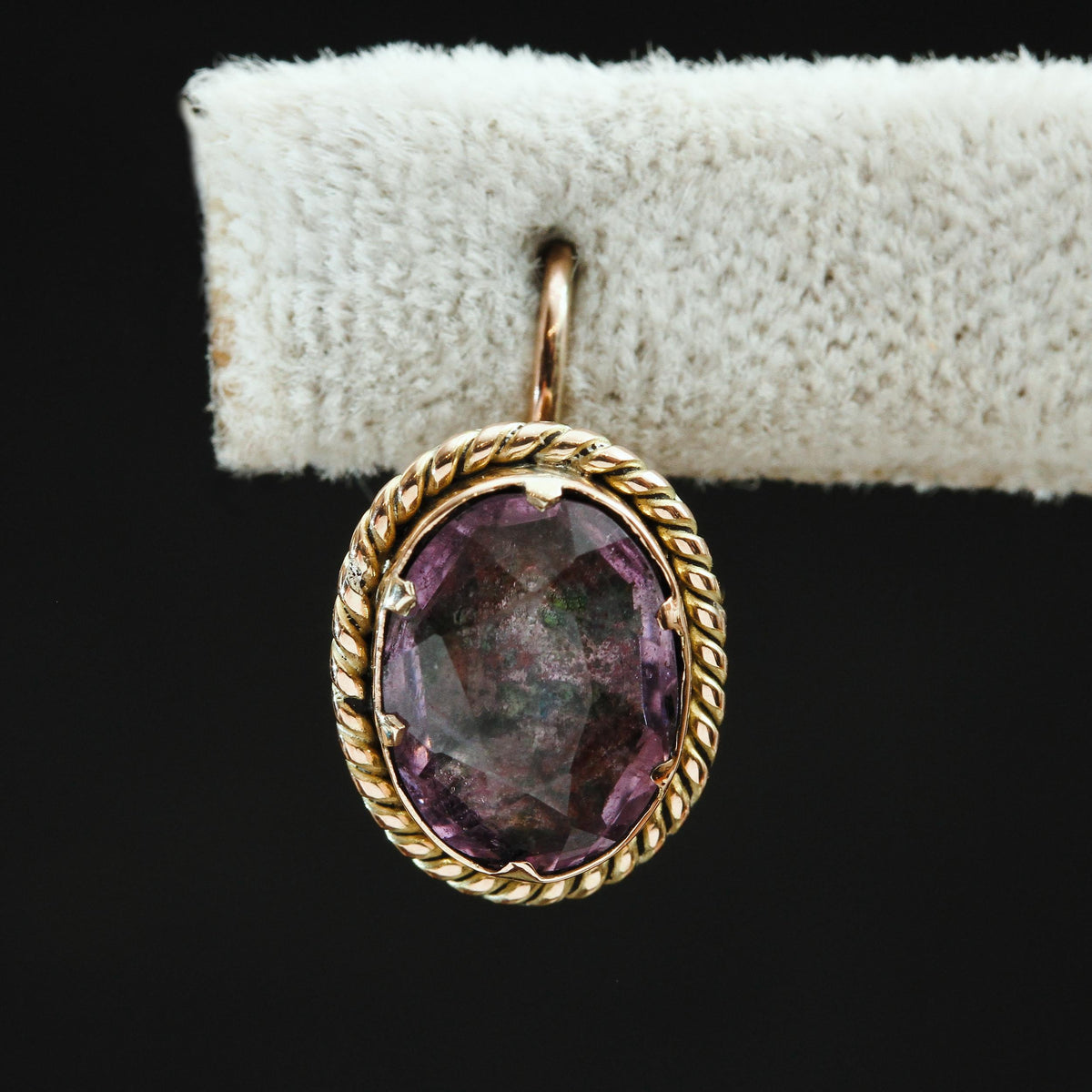 Precious Little Antique Foiled Amethyst Earrings