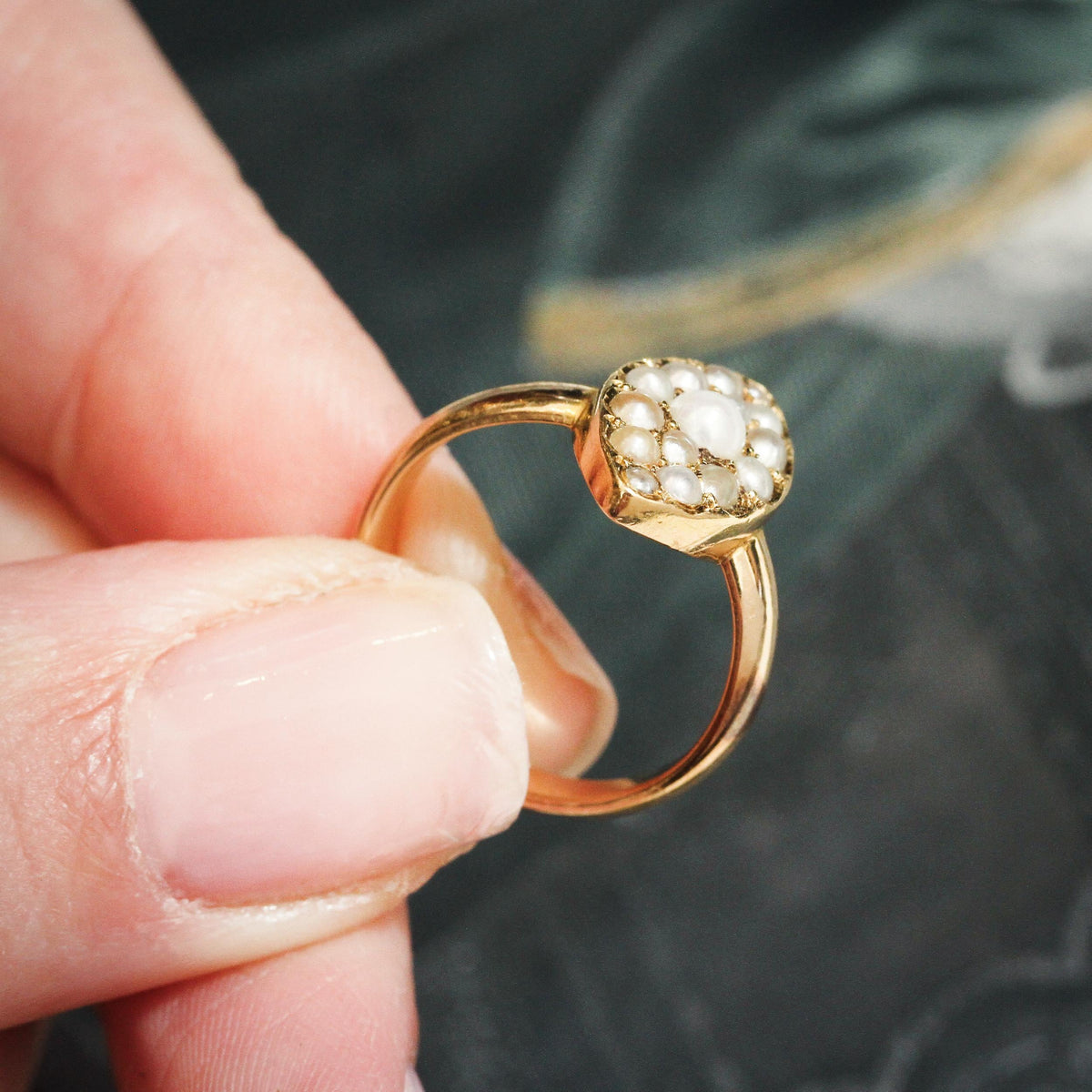 Much Coveted Late Victorian Natural Pearl Ring