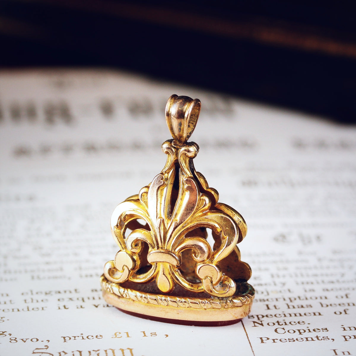 Antique Edwardian Carnelian Maiden Fob