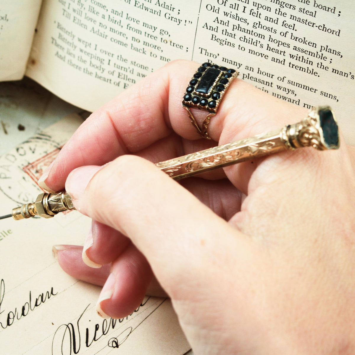 Antique Mourning Ring Dated to 1852