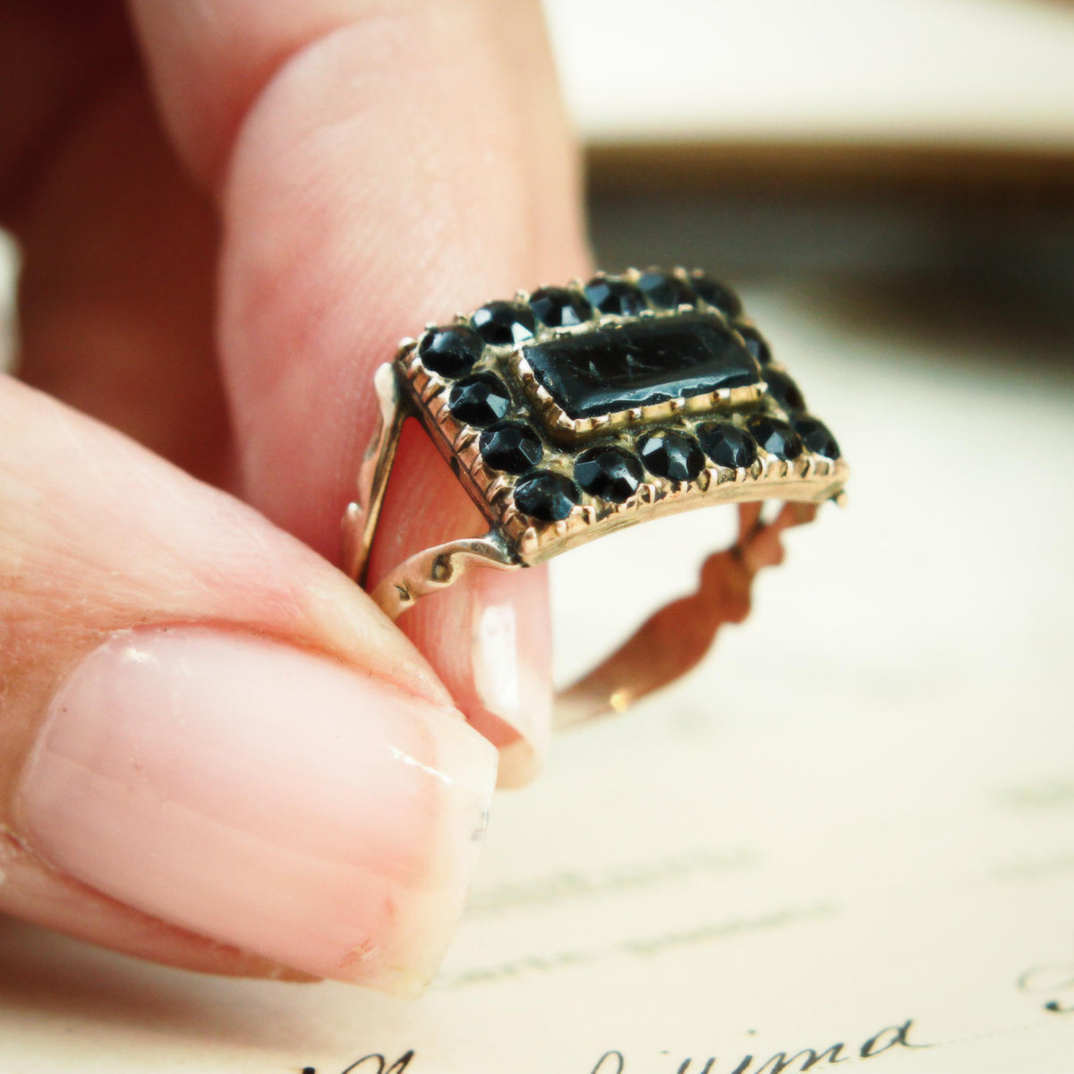 Antique Mourning Ring Dated to 1852