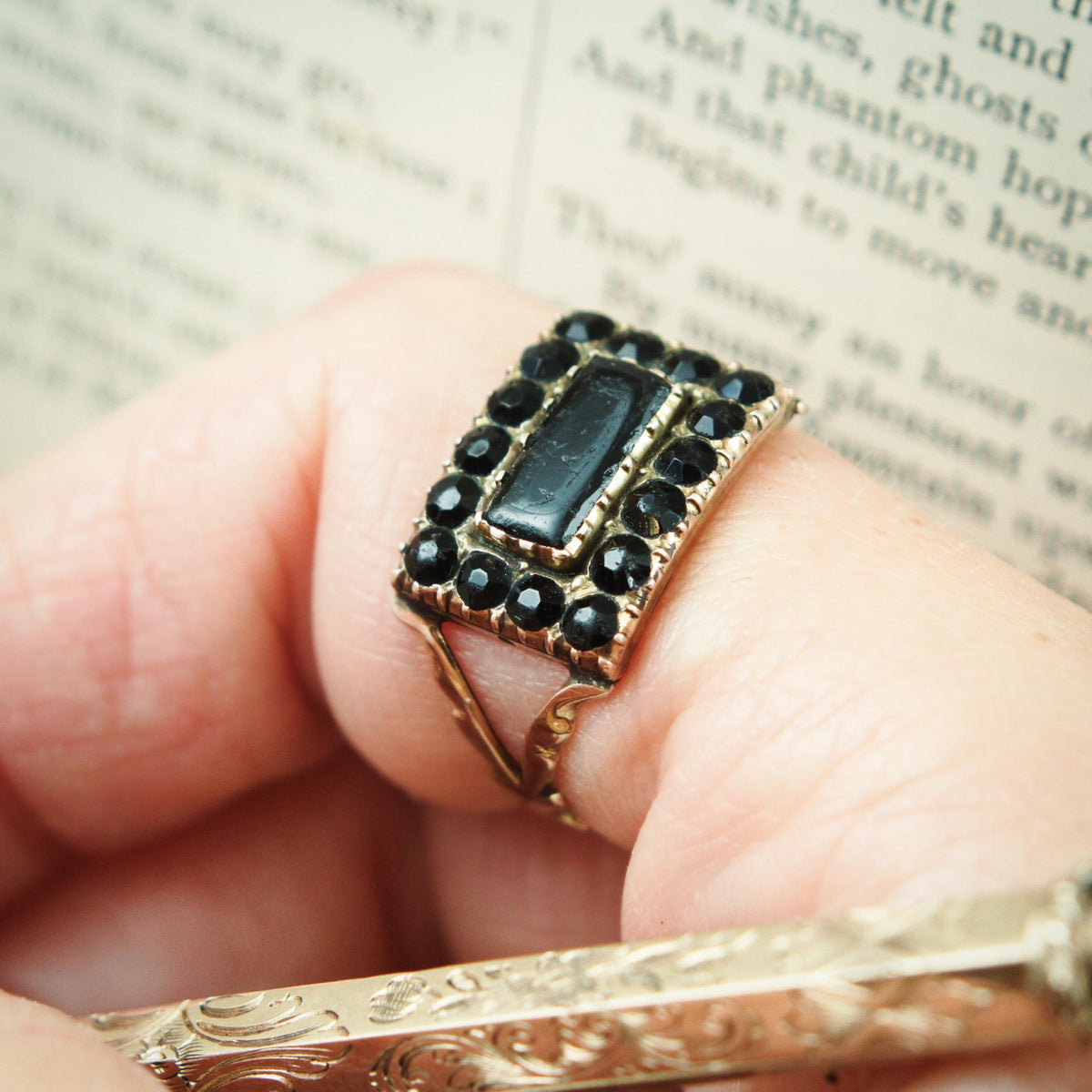 Antique Mourning Ring Dated to 1852