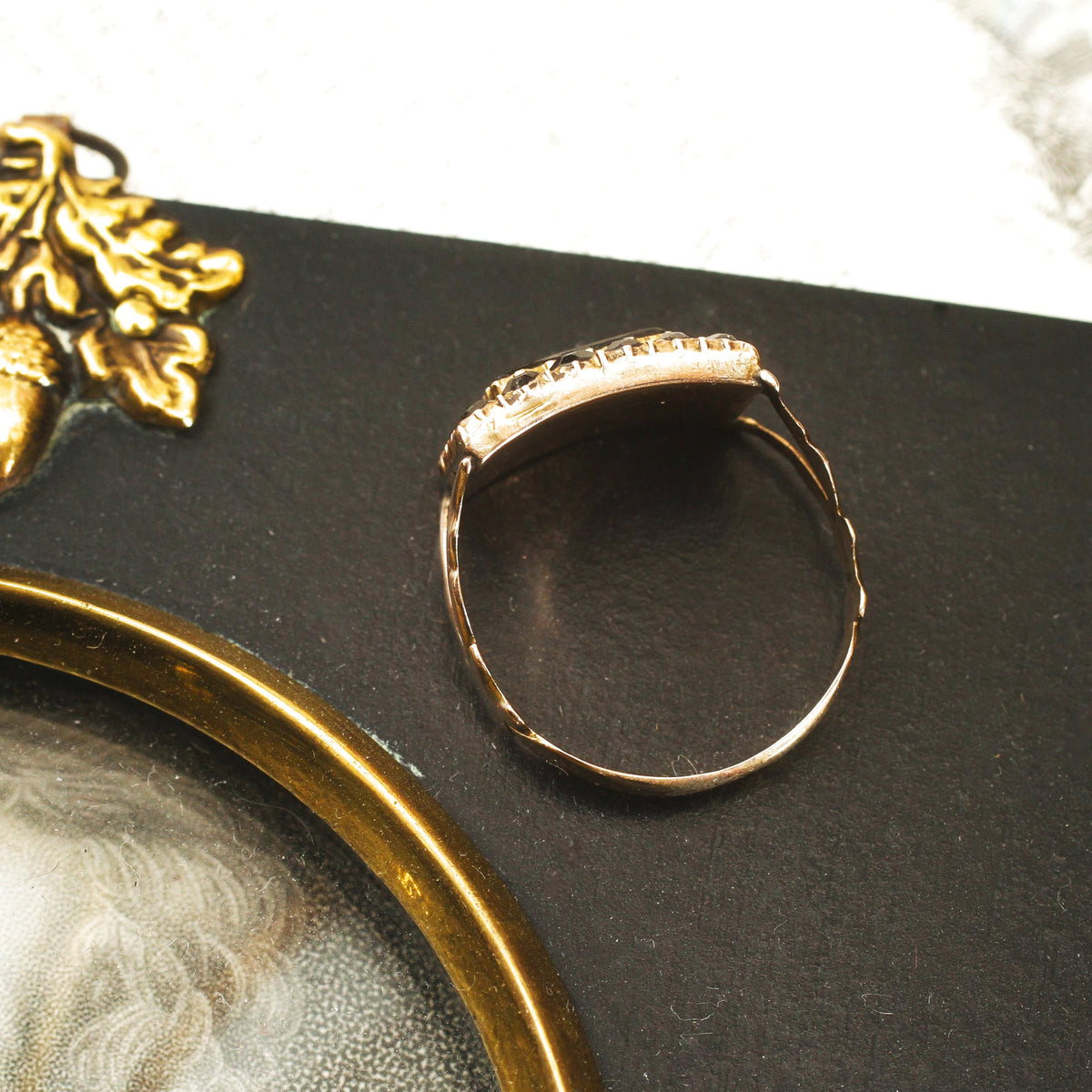 Antique Mourning Ring Dated to 1852