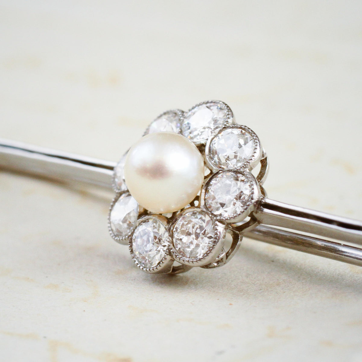 Antique Pearl & Diamond brooch