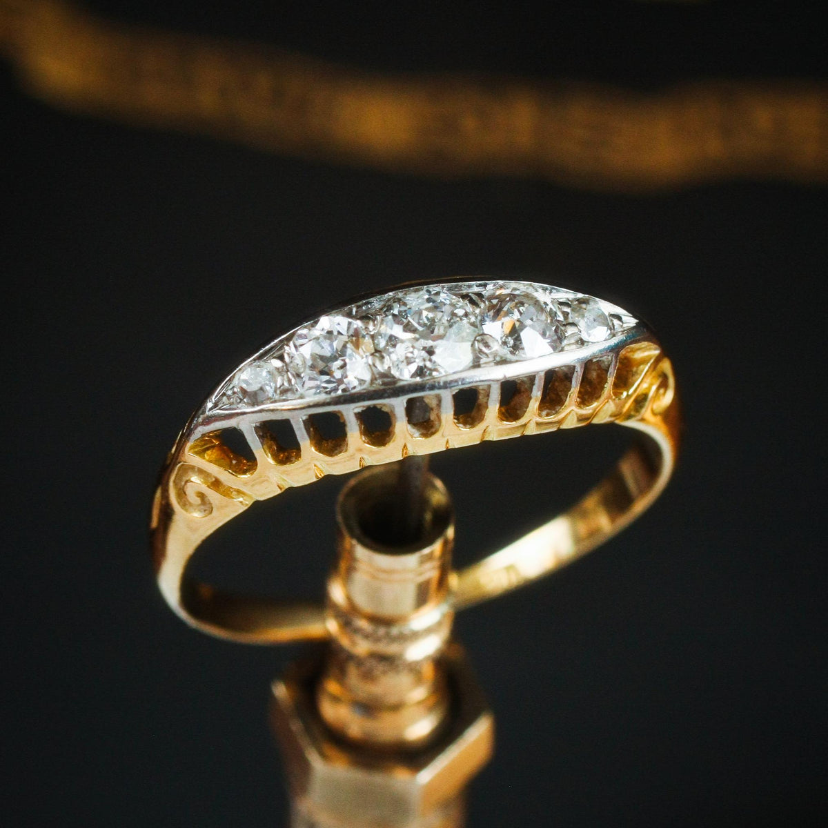 Lyrical Lovely Edwardian Diamond Five Stone Ring