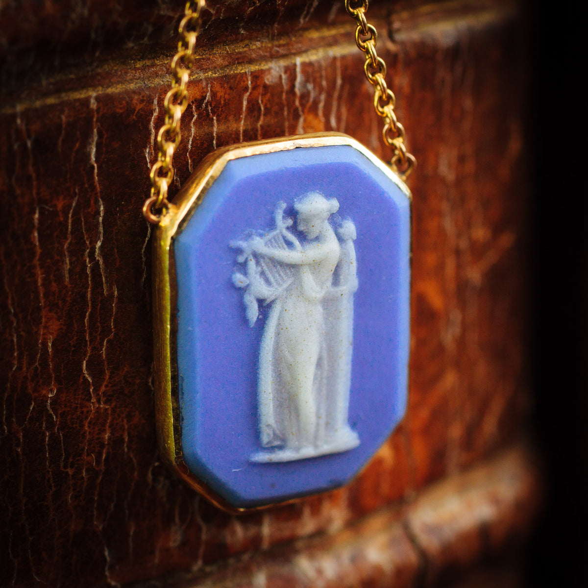 Antique Neoclassical Wedgewood Jasperware Pendant