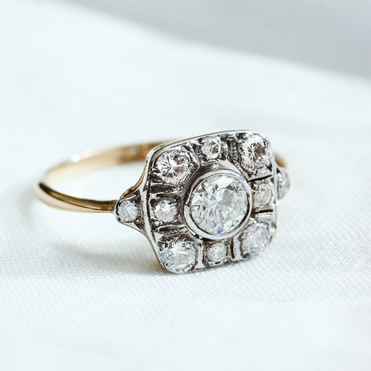 Art Deco Diamond Cluster Ring