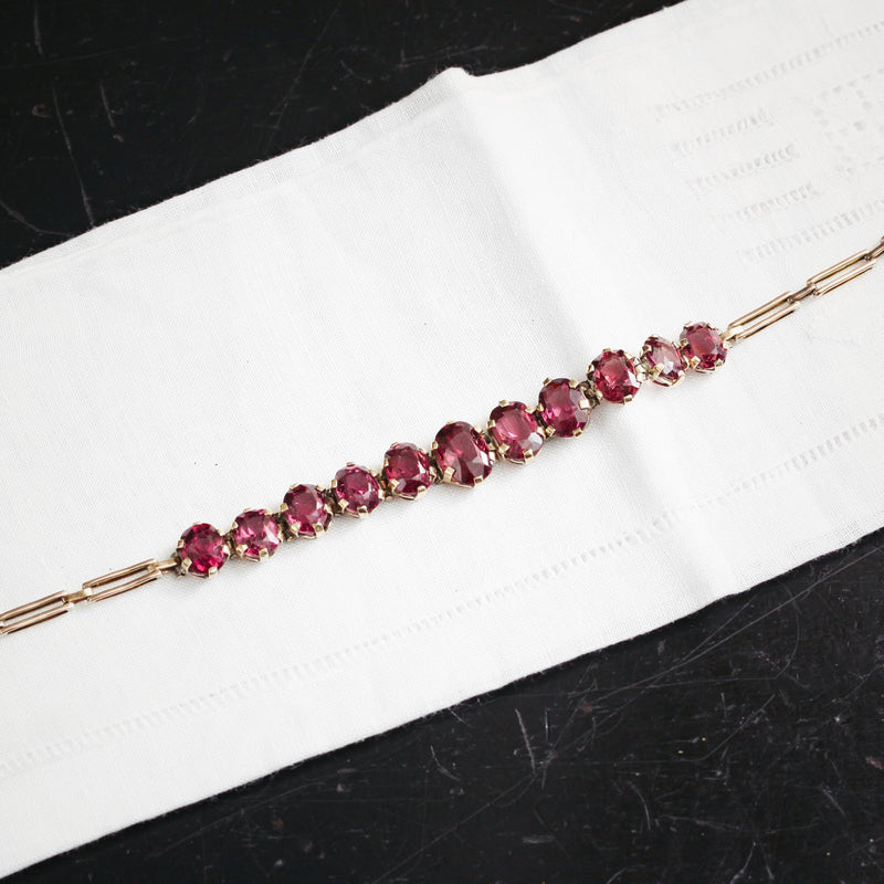 Edwardian Almandine Garnet Bracelet