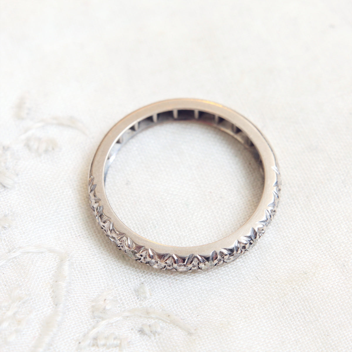 18ct White Gold Diamond Half Eternity Band