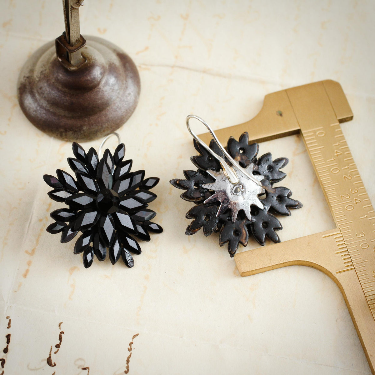 Victorian Vauxhall Glass Starburst Earrings