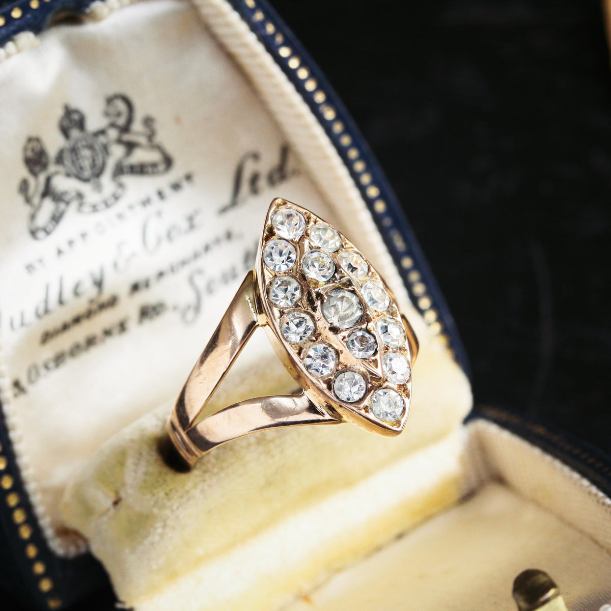 Enchanting Date 1909 9ct Gold Paste Ring