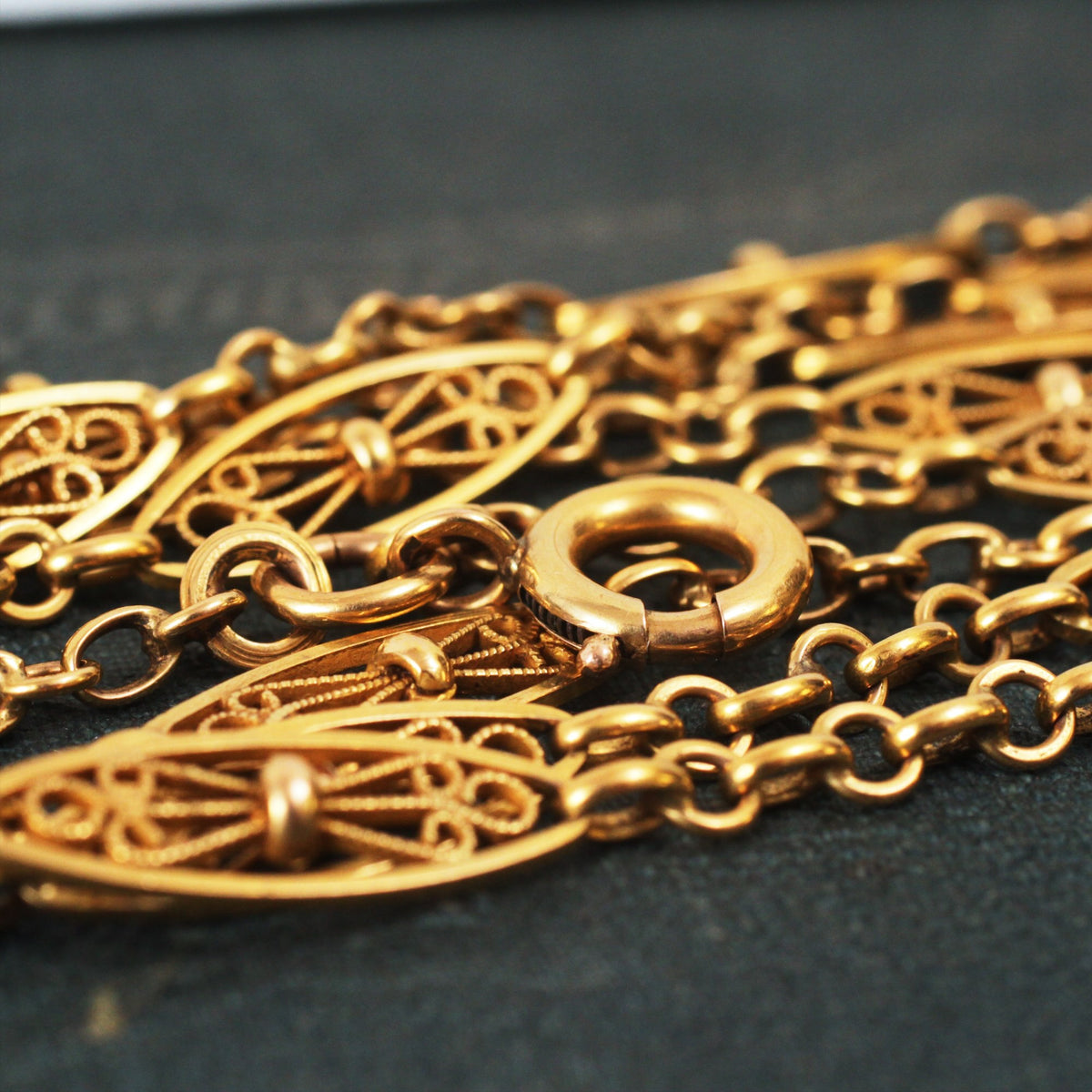 Antique French 18ct Gold Longuard Chain