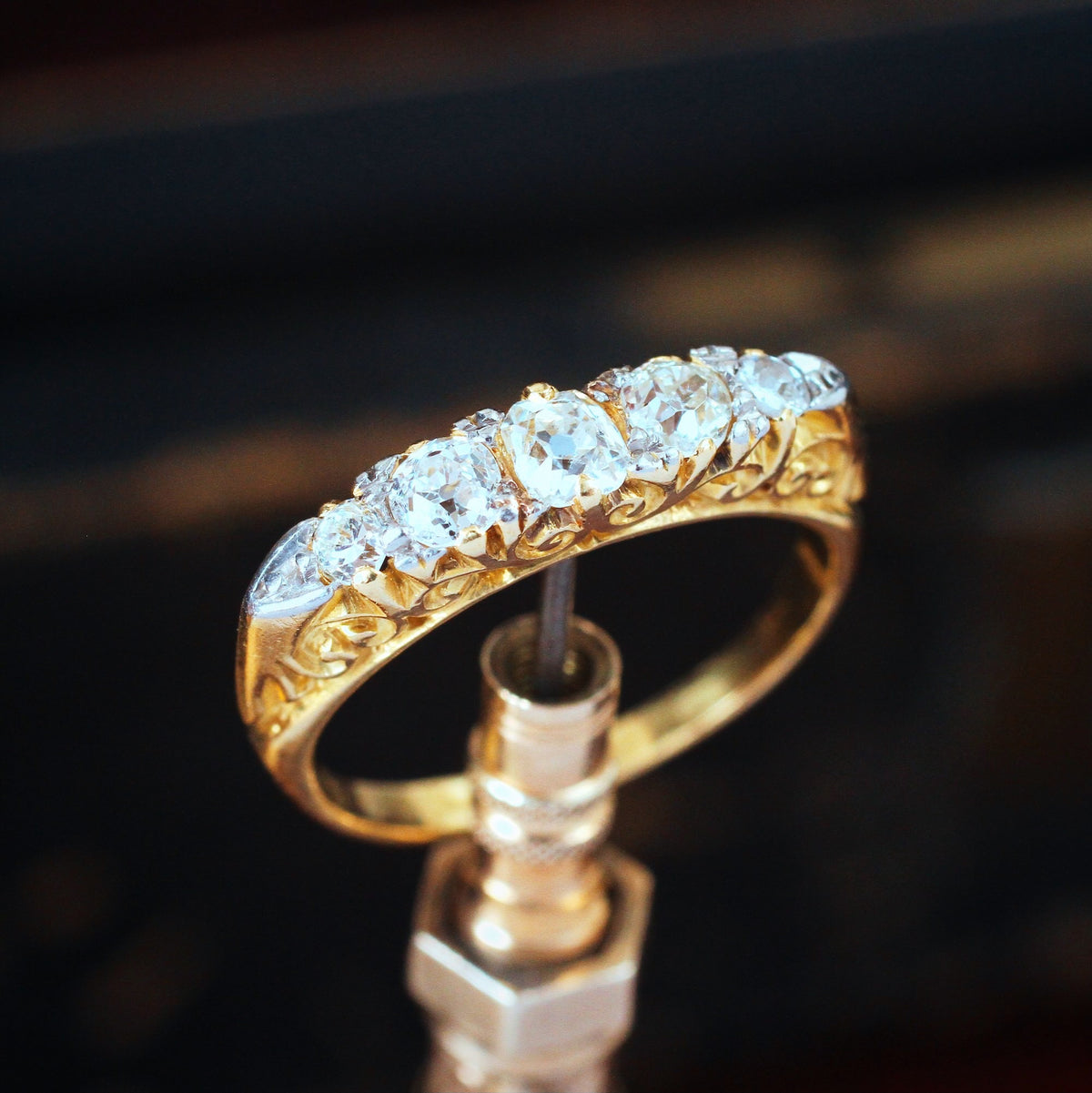 An Adorable Antique Edwardian Diamond Band Ring